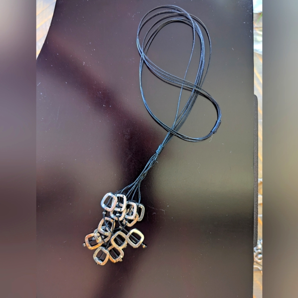 Elegant Black and Silver Necklace